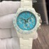 Rolex Daytona Series White Ceramic AET Co branded 4130 Movement Abu Dhabi Blue Watch