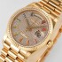 Rolex Day-date automatic mechanical sapphire glass rose gold strap size 36mm Diamond studded dial-155